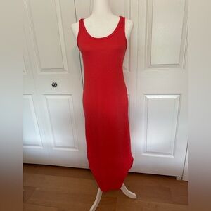 Z Supply Red Sleeveless Sheath Maxi Dress